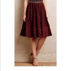 $148.00 Anthropologie Maeve Diamond-Cut Skirt 4